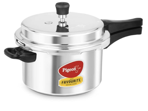 Pigeon by Stovekraft Favourite Non-induction Base Aluminium Outer Lid Pressure Cooker, 5 Litres, Silver